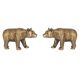 Pair of Handcrafted Metal Animal Statue of Bear made of Brass Decorative showpiece with antique finish statue cum Table Decor