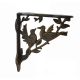 Aakrati Brown Finished Side Wall Glass Shelf Holders With Birds For Home or Office Use