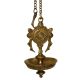 Chakra Design Brass Hanging Diya with by Aakrati, Indian Handicraft Diya, Handmade Lamp