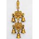 Decorative Brass metal hanging bell with 5 little bells