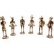 Brass metal decorative musician set