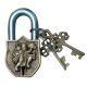 Brass metal safety pad lock with lord Hanuman