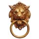 Aakrati Lion Face Door Knocker Brown