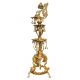 Brass metal Oil Lamp Stand of Bird Design on top - Deepak Stand