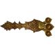 Brass Metal Hand Carved Fish Figure Havan Spoon/oil lamp