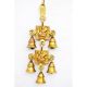 Traditional Maa saraswati brass metal hanging bell with 5 little bells