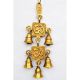 Temple Brass metal decorative hanging bell with 5 little bells