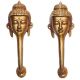 Aakrati Door Handle of Gautam Buddha Made in Brass Metal Antique Yellow Finish : Unique Door Hardware Pull Handle India