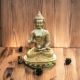 Aakrati Handmade Brass Lord Buddha Designer Statue Yellow