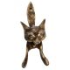 Fox Door Knocker Made of Brass Metal Hardware Fitting