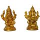 Lakshmi Ganesha Pair made in brass metal by Aakrati