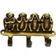 Aakrati-Four Monkey Brass Hooks