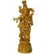 Aakrati Krishna Religious Metal Sculpture Yellow Finish - Hindu Religious Lord Statue in Brass Metal - Unique for Temple Worship and Decoration, a Decorative Fi