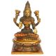 Goddess Lakshmi of Brass in Red Finish