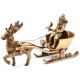 Ganesha's sleigh riding reindeer Brass Statue