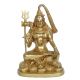 Maha Dev Brass Statue in Yellow Finish