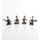 Set of Four Musicians Brass Statue