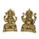 Pair of Laxmi Ganesha Brass Statue