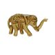 Baby Elephant Up trunk in Brass Metal Home Decor Figure