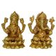 Brass Laxmi Ganesha Statue Pair for Home & Gift