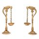 Aakrati Pair of Bird Diya Oil Lamp Stand Brass Hindu Religious Puja Artical Also use for Fengshui Gifts and Home Temple