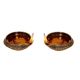 Handmade Indian Puja Brass Oil Lamp - Diya Lamp Engraved Design Dia - 3 inch (Set of 2)