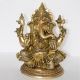 Sitting Lord Ganesha Hand Made Brass Statue