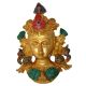 Tara Face with stone decoration - metal handmade wall decoration