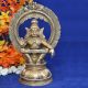 Religious Statue of Lord Ayappa with Frame in Brass Metal for Home