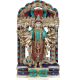 Lord  Narayana Brass Made Hand Carved Multi Color Statue by Aakrati