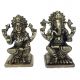 Laxmi Ganesha Brass metal hand carved pooja ghar statue