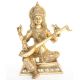 Goddess Saraswati Brass Metal Hand Carved Statues - The Goddess of Art & Knowledge