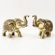 Home decor elephant figure pair brass made statue for vintage look