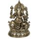 Sitting Lord Ganesha brass made hand carved statue