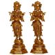 Deep laxmi pair hand carved brass metal pooja ghar event decor table showpiece