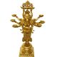 Deep laxmi brass metal hand carved pooja ghar event decor statue