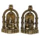 Laxmi Ganesha Brass made hand carved office/living room decor gift purpose statue