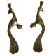 Aakrati Peacock Dor Handle - Cabinet Handles Brass Made in Royal Leaf Design - Antique Brass Drawer Pulls, Modern Cabinet Hardware - Length - 13 inch - 2 pcs in