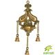 Wall Hanging Brass Diya, Oil lamd, deepam with Bells in Glossy Black Antique Finished