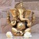 Ganesh, Ganpati, Brass Statue Indian Hand Crafted Religious Sculpture of Ganesha (11 cm)