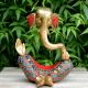 Ganesh with Decorative Work - Brass Modern Decorative Style God Ganpati Idol - Unique Gift and Home Decor showpiece