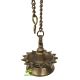 Aakrati Ethnic Indian Design 14 Oil Wick Brass Hanging Diya | Brass Diya | Hanging Diya for Pooja Room | Temple Decoration