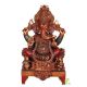 Ganesha Statue on Elephant Head - Ganesh Idol - Ganpati Statue - Vinayaka Statue Home Decor - Indian Brass Sculpture - Mosaic Stone Work