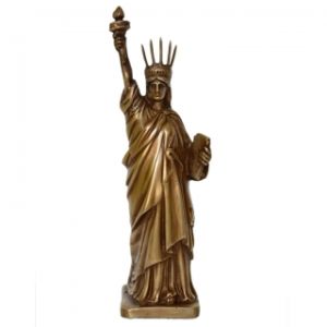 Statue of Liberty Sculpture Made of Brass in Antique Color for Office Decoration